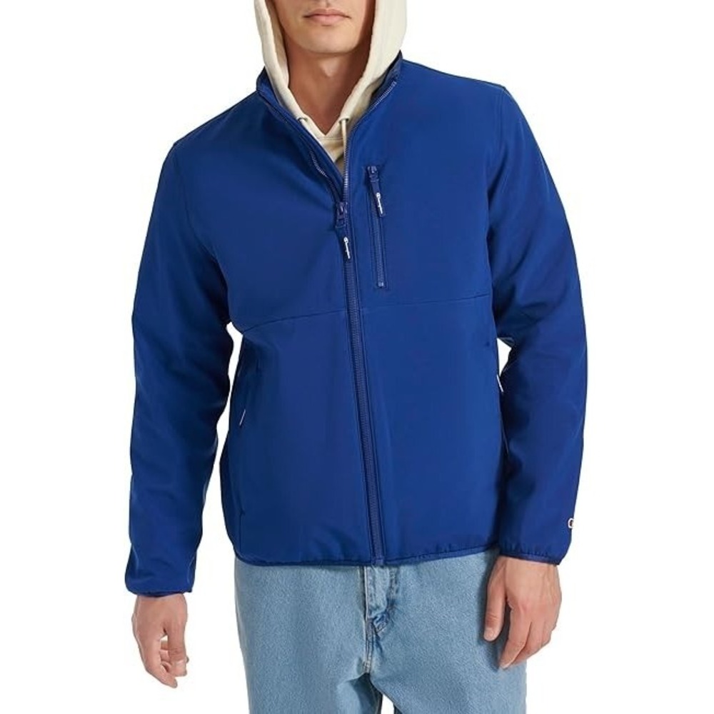 Champion Men's Jacket Large Blue – Lightweight Soft Shell Active Outerwear